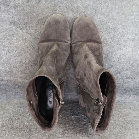 Vince Shoes Womens 9 Booties Fashion Suede Blakely Block Heel Classic Ankle Boot - Picture 6 of 15